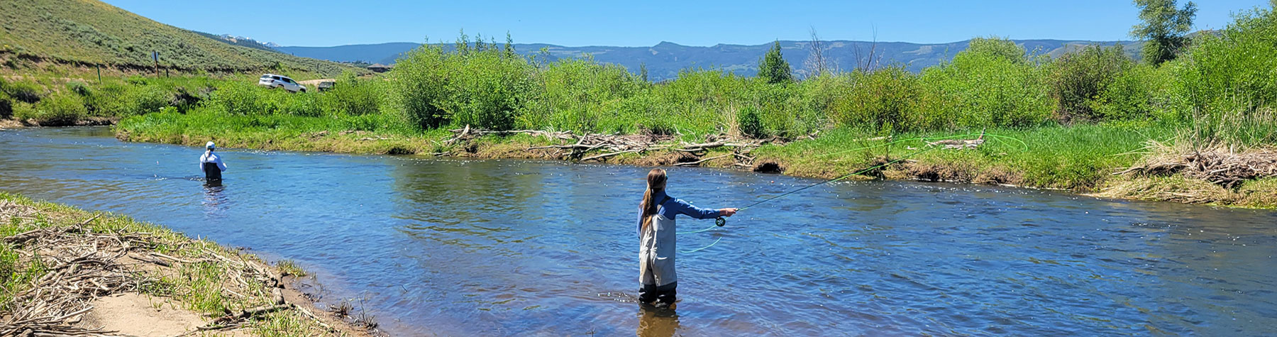 fly fishing at Granby Ranch